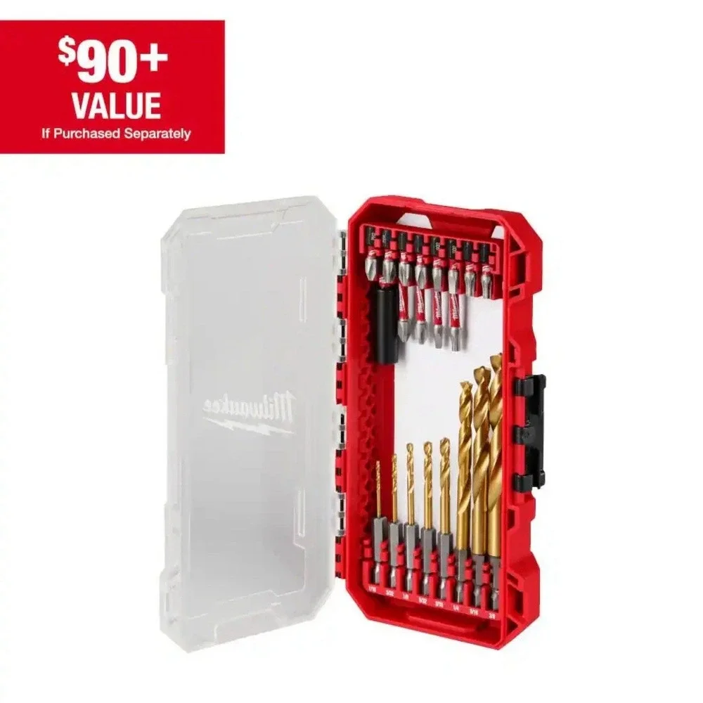 Milwaukee 21pc SHOCKWAVE Impact Bit Set - Drill‎ & Drive - Hex Shank - New